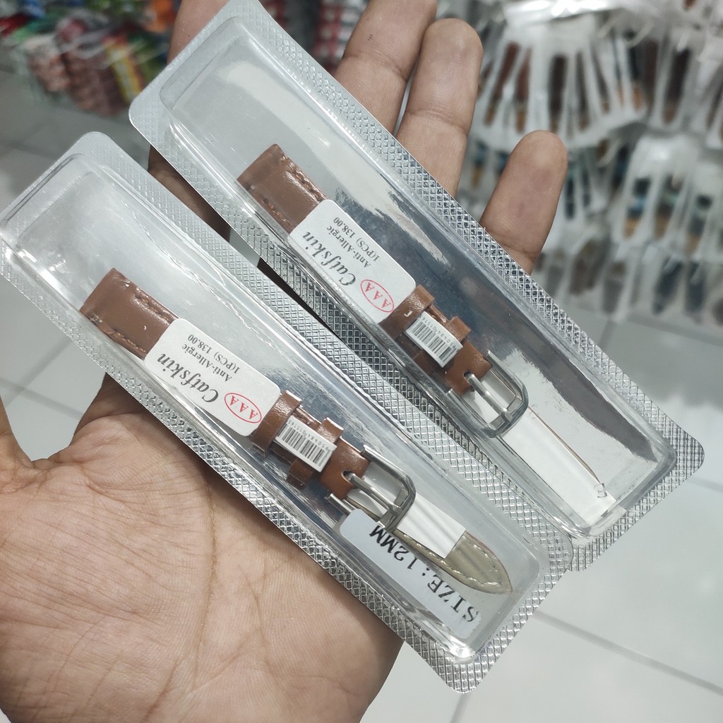 

Tali Kulit Leather Model Timeking Glouber Coklat Muda Motif 12mm