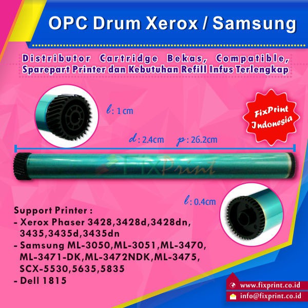 OPC Drum Toner Cartridge Xerox Phaser 3435 3428 Samsung ML-3050 5835 Dell 1815 Murah