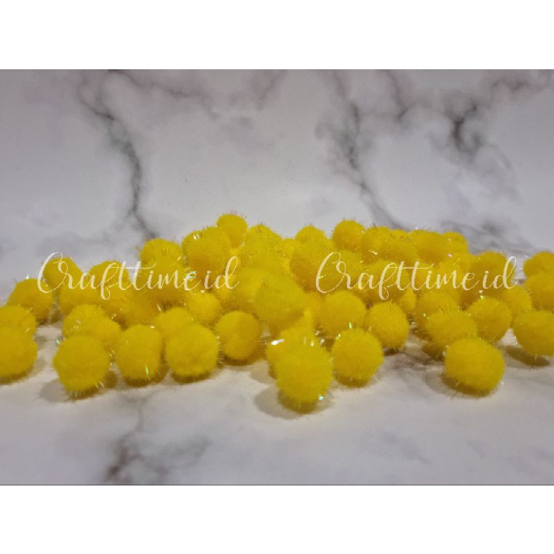[25 BUAH] POMPOM POLOS / POMPOM DURI / POMPOM LASER