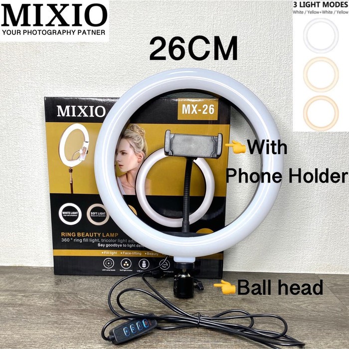 MIXIO RING LIGHT LED 26CM 20CM 16CM Make Up Vlog Live streaming