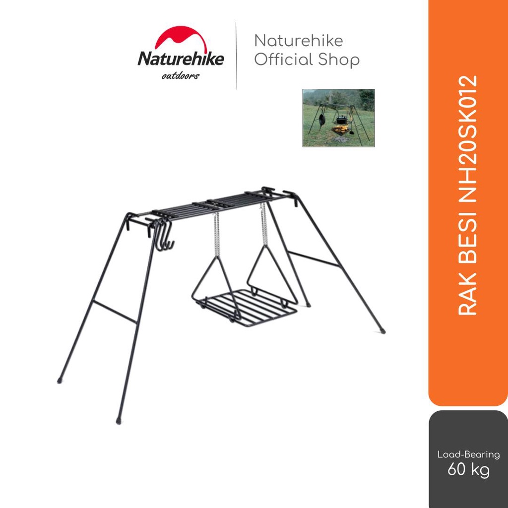 Naturehike Rak Besi Nh20Sk012 Gantungan Alat Masak Portable Bbq