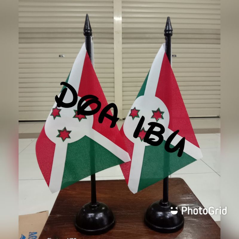 

best seller tiang kayu meja+bendera BURUNDI ready stock