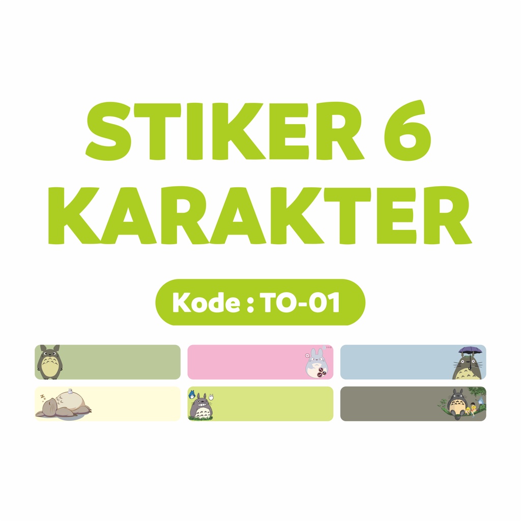 

STIKER 6 KARAKTER // TO-01 // Waterproof // Kain // BLUESTIKER