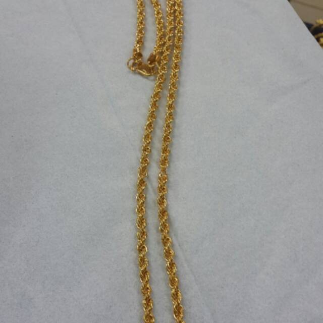 Kalung tambang lapis emas 24k