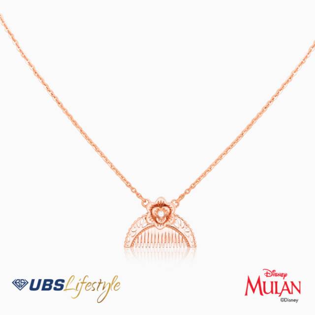 KALUNG EMAS UBS DISNEY PRINCESS MULAN LIMITED EDITION - 750 ROSE GOLD - KKY0127