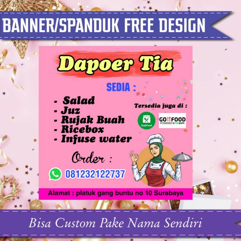 BANNER / SPANDUK USAHA CEMILAN FREE DESIGN