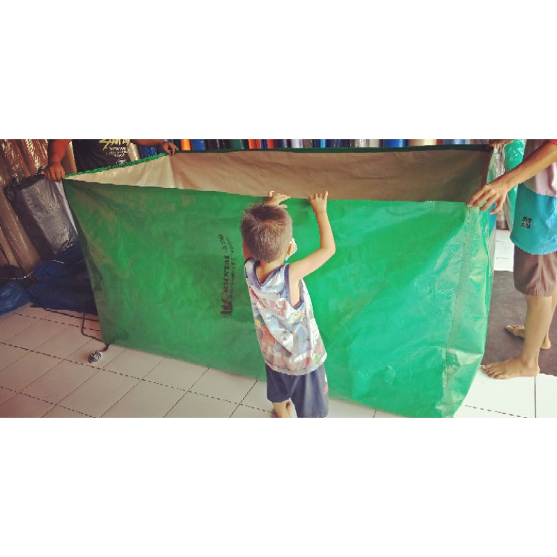 kolam terpal kotak ukuran 3 x 2 x 70cm. bahan A20 korea Asli