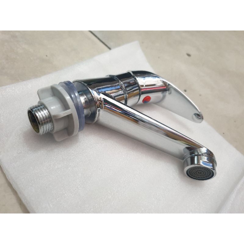 Kran wastafel hitam black / chrome promo murah