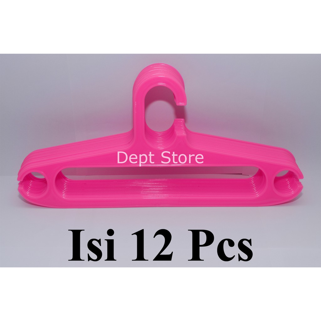 Hanger Plastik 17 Inch Pink Gantungan Baju Plastik Elastis 1 Lusin Ds Shopee Indonesia