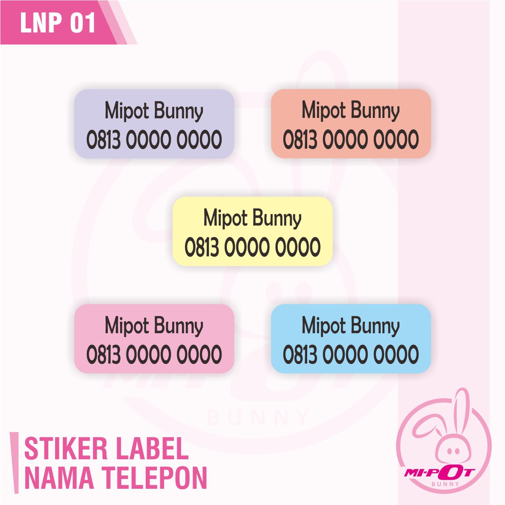 

STIKER LABEL - NAMA TELEPON
