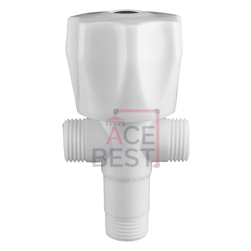 Stop Kran Kloset Kran Cabang Kran T Engkol Mahkota Putar Bahan Plastik SLT-153