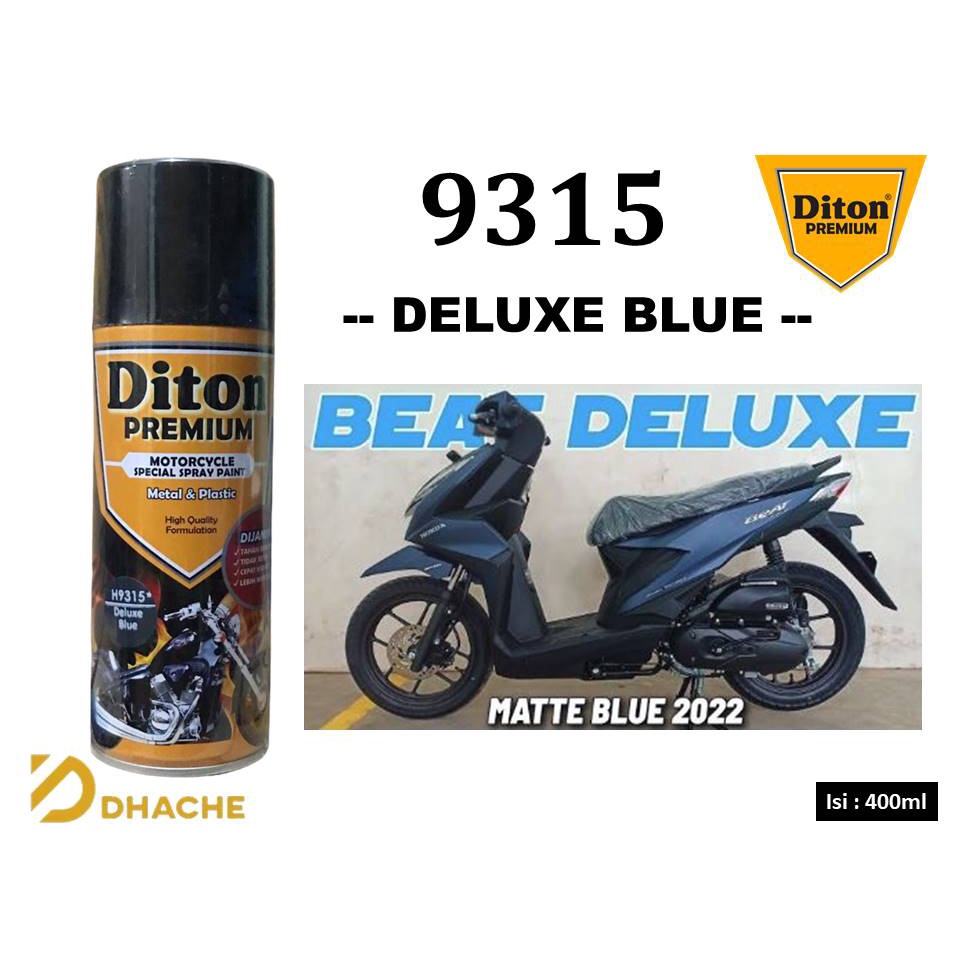 Cat Pilox Diton Premium Honda Deluxe Blue 9315 Warna Biru Doff Dop Matte pilok pylox pylok