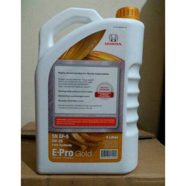 Oli Mesin Honda E-Pro Gold Ow-20 galon isi 4 Liter