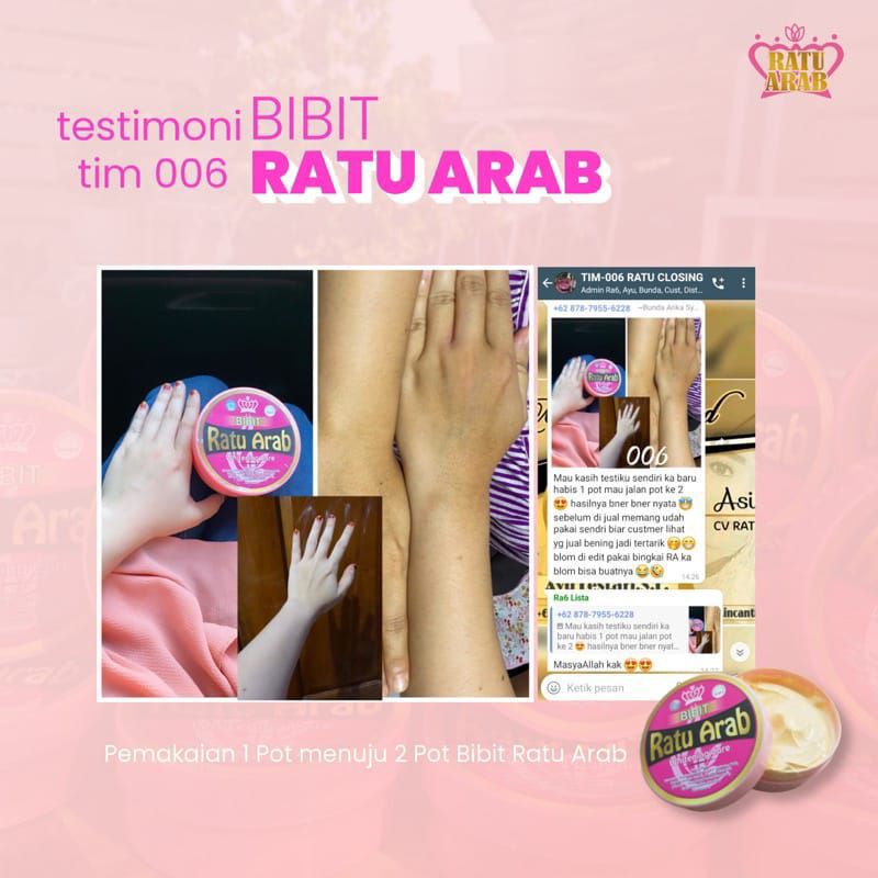 RATU ARAB ORIGINAL 100% / BIBIT RATU ARAB ORIGINAL / LOTION PEMUTIH / HB