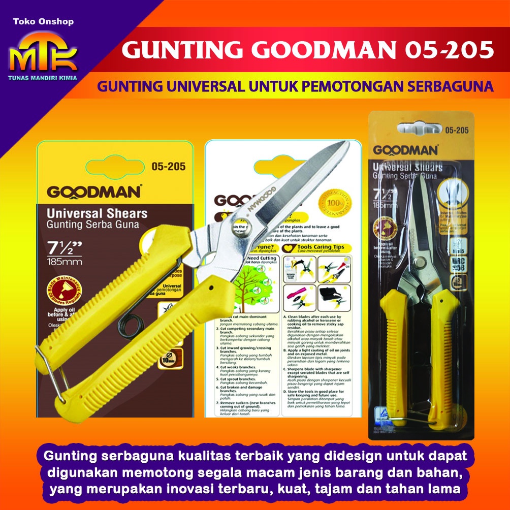 

GUNTING GOODMAN 05-205 Gunting Unversal Untuk Pemotong Serbaguna