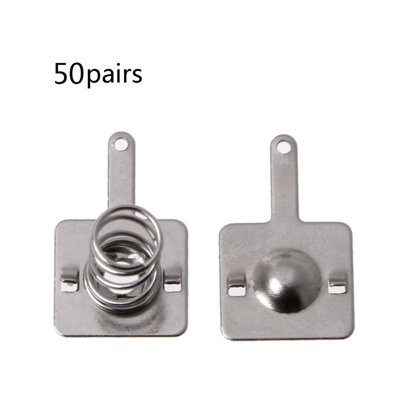 CRE  50 Pairs Metal Battery Spring Plate Set for AA AAA Positive Negative Contact