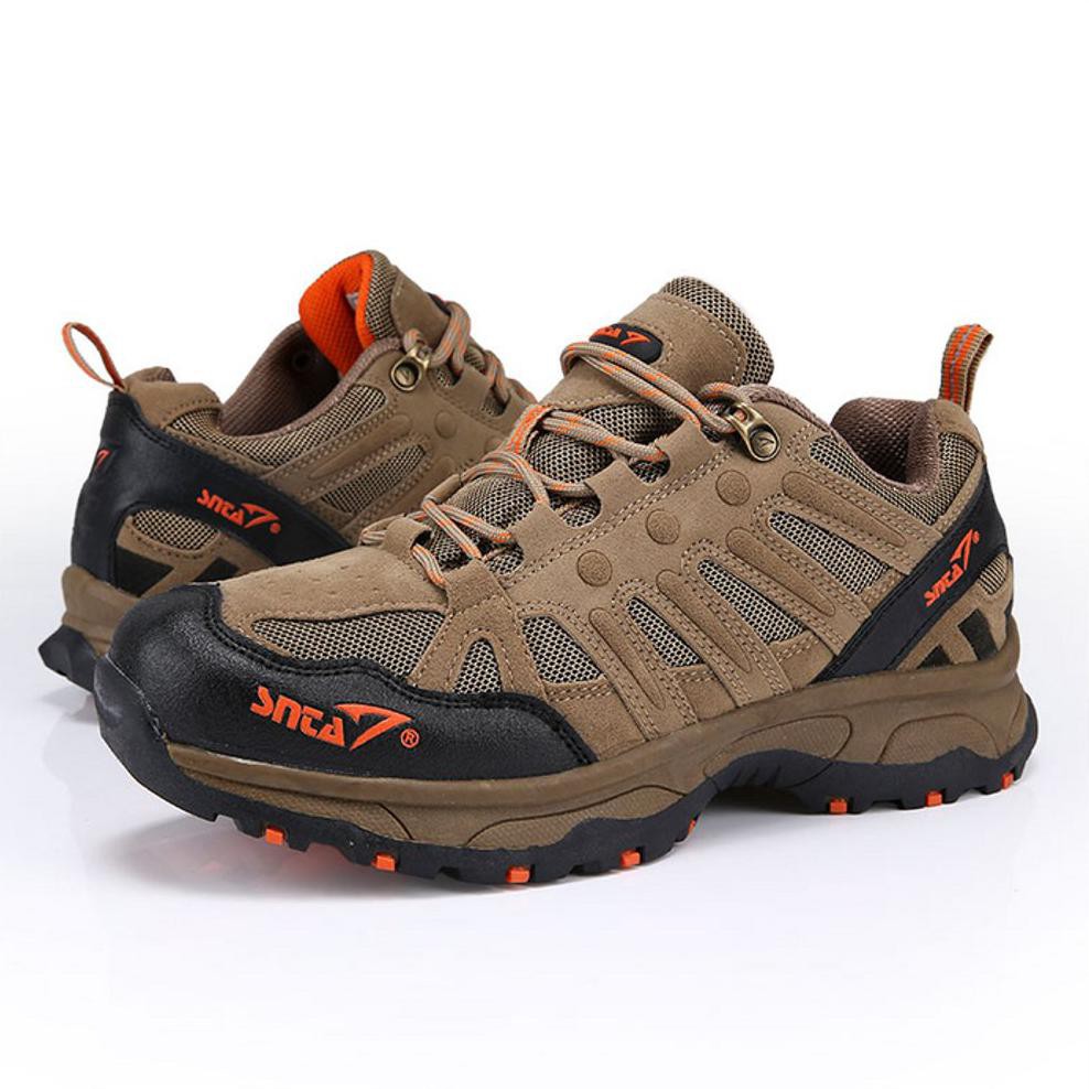 TERLARIS  Sepatu Gunung Semi Boot SNTA 433 Warna Brown Orange - Sepatu Hiking Pria TERBARU