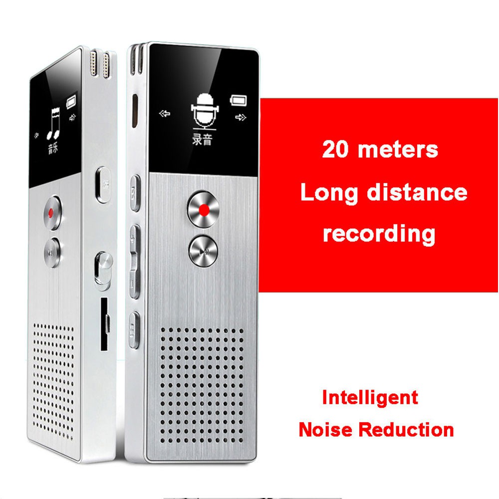 SK222 Perekam Suara Digital Meeting Super Slim Voice Recorder HIFI 8GB