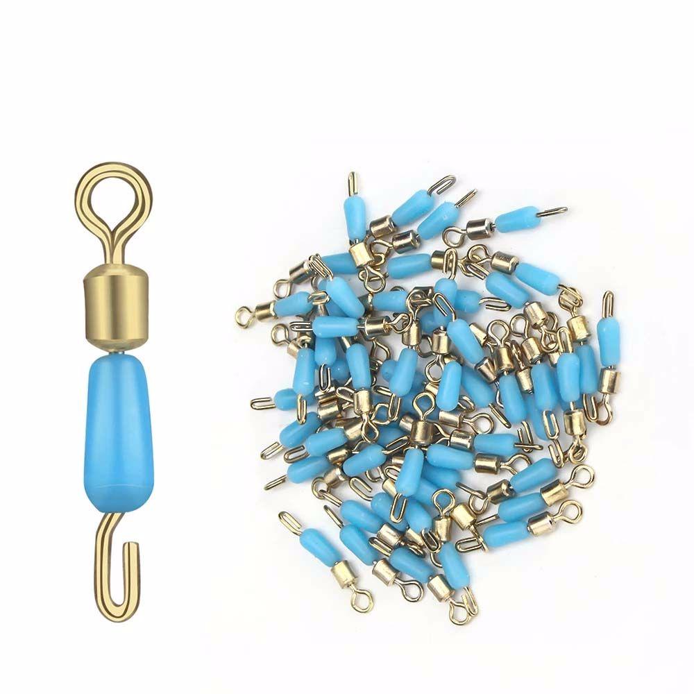 Lanfy Bearing Swivel Fishing Hook Stainless Steel 50pcs Konektor Kail Pancing Quick Link Bearing Putar Snap Ball Pancing Link Cepat