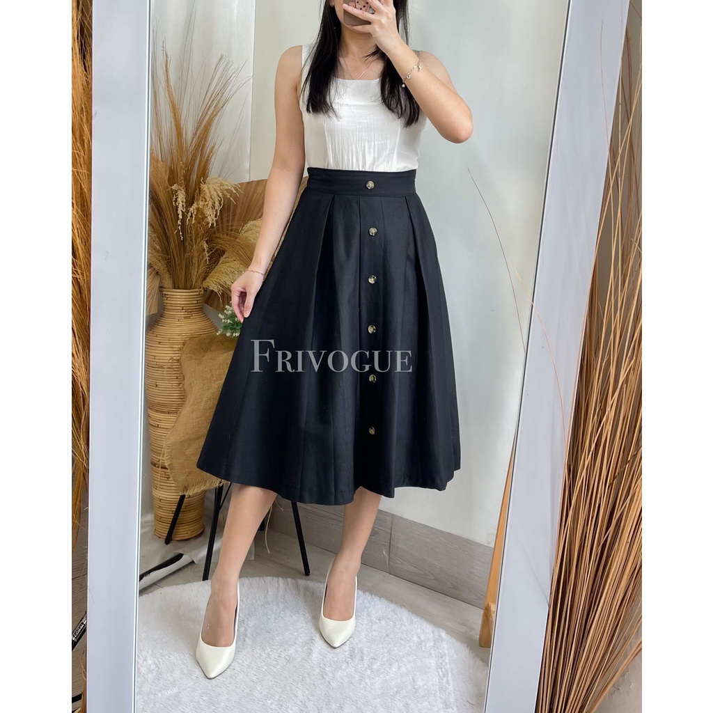 Olivia Button Skirt