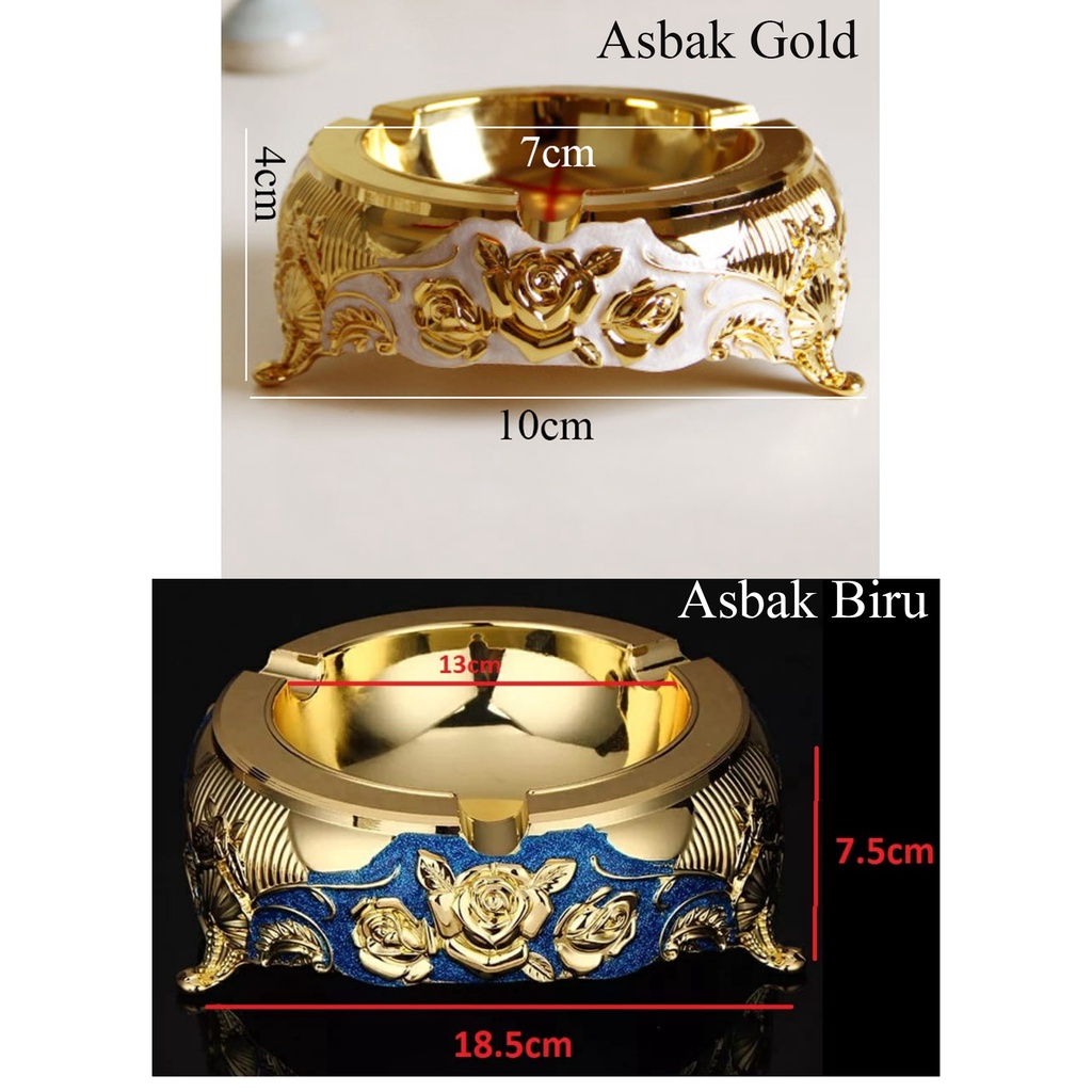 Jual Asbak Rokok Mewah/Asbak Rokok Gold Indonesia|Shopee Indonesia