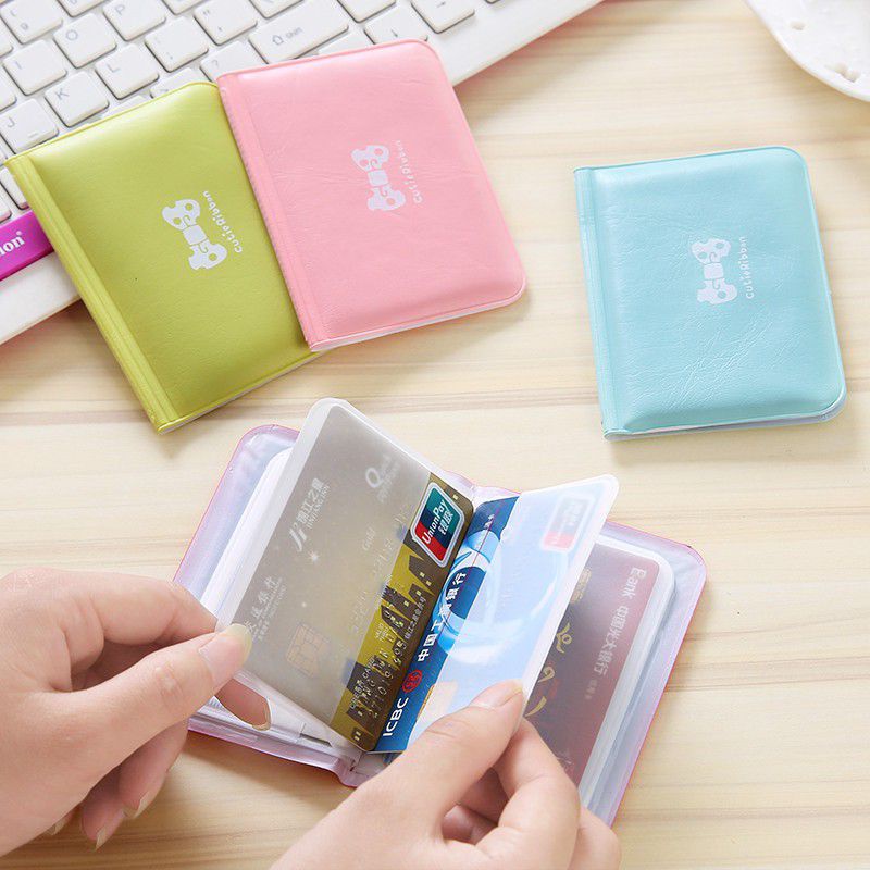 Dompet Kartu Polos Motif Mini Lucu Import Wanita Card Nama Holder Murah Souvernir