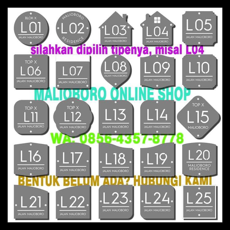 

Nomor / Nomer Rumah Akrilik / Acrylic 2 Layer Lingkaran Diameter 25Cm - A Ttb Terjamin