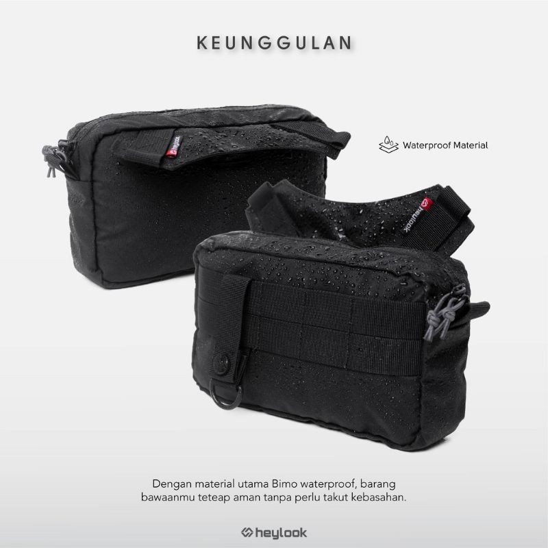 slingbag selempang pinggang handbag  semi kulit multipungsi