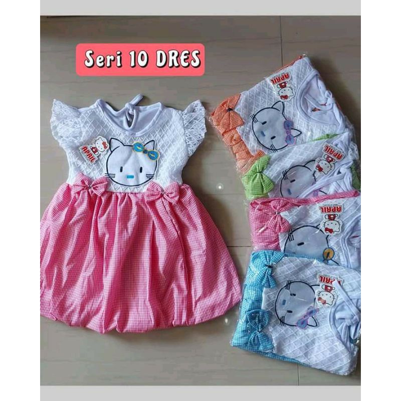 Dres baju anak perempuan hello kitty balon mix brokat 1 2 tahun terbaru