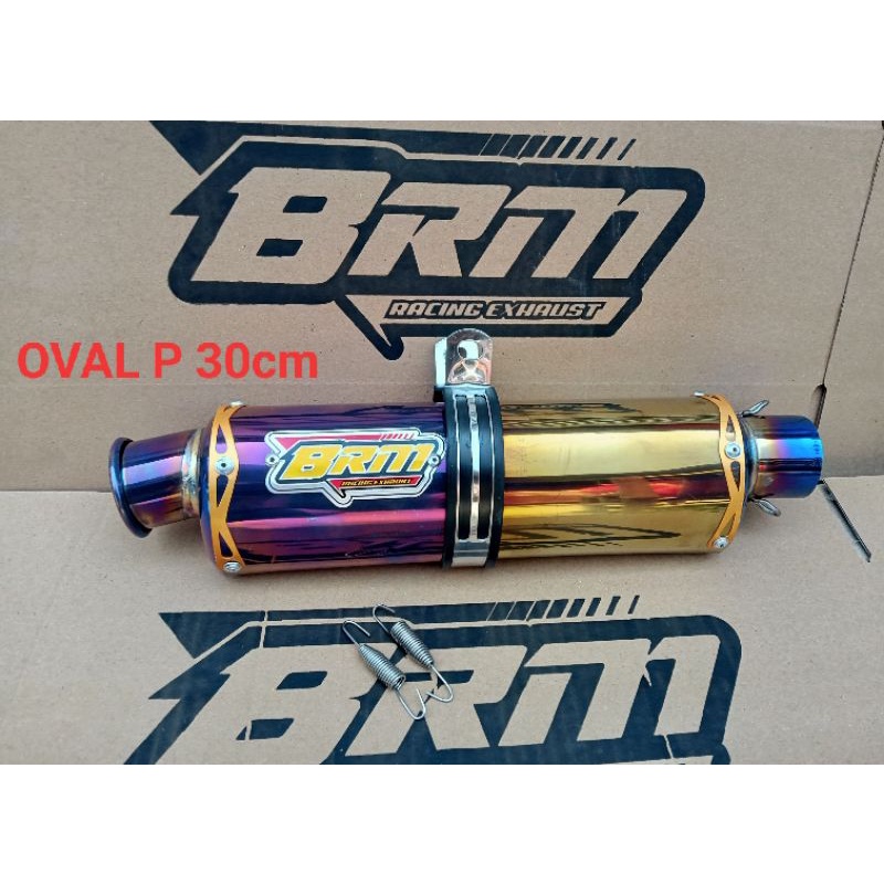 knalpot racing BRM RACING EXHAUST original produk tipe oval