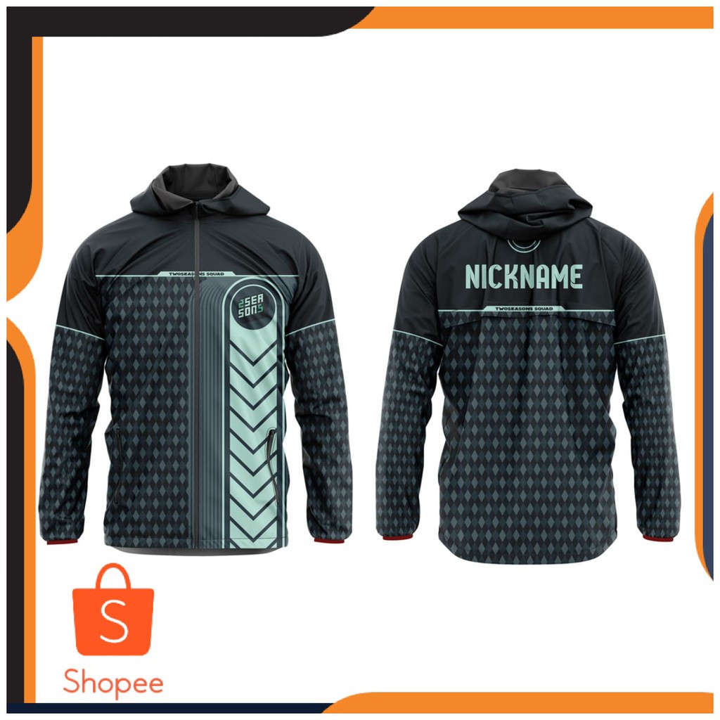 BEST SELLER - Jaket Parasut Taslan Pria Esport 05 Gaming Fullprint Waterproof Windbreaker