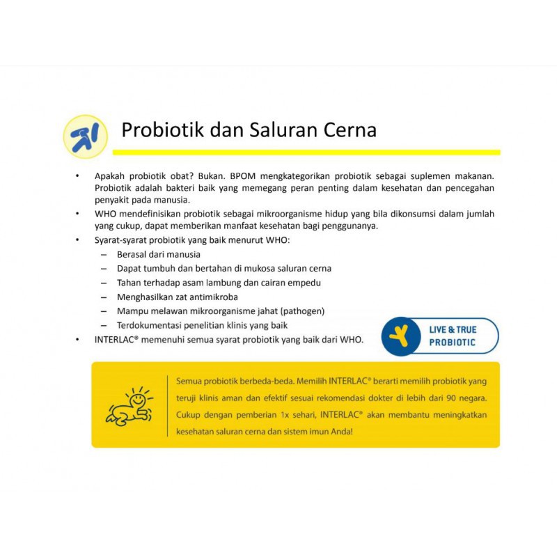 Interlac Probiotik Mini Pack Suplemen Makanan - 30 Sachet