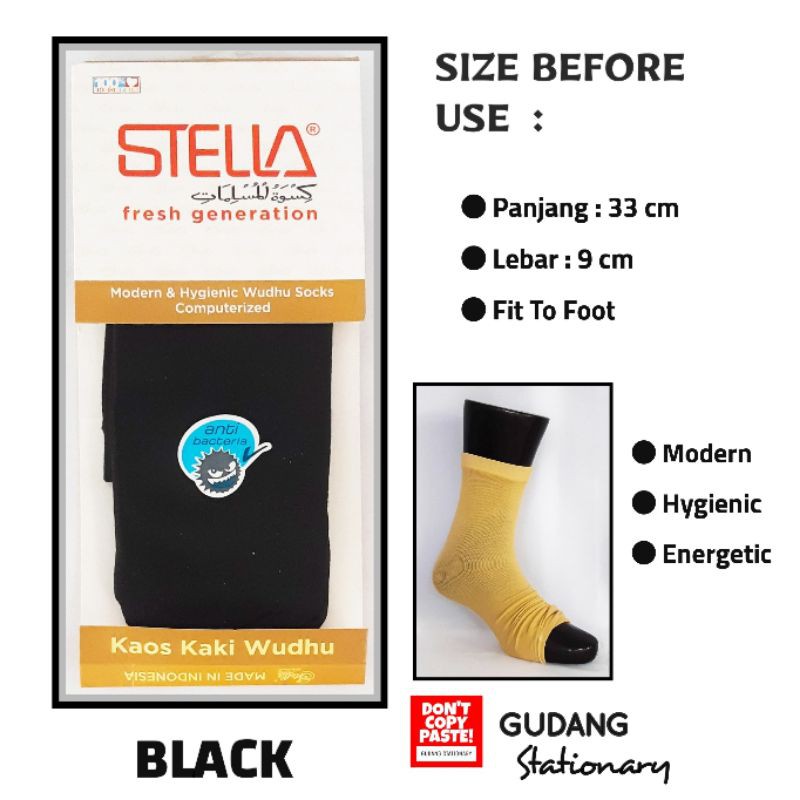 Kaos Kaki Wudhu Pria Wanita STELLA