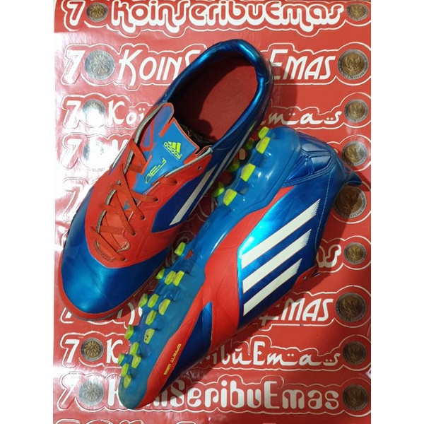 Sepatu Bola ORIGINAL ADIDAS F30 Adizero HG - Blue/White/RedSize EU 44 // 28 cm