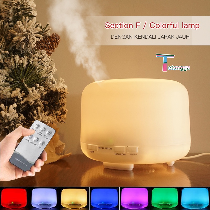 Humidifier Diffuser Air Putih Ultrasonic Aroma Terapi Essential Oil Pelembab 500ML Putih Aroma Terapi Essential Oil Pelembab