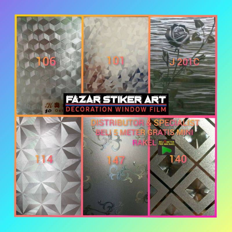 STICKER KACA / STICKER KACA JENDELA RUMAH / STICKER KACA MOTIF / STICKER KACA KANTOR / STICKER KACA