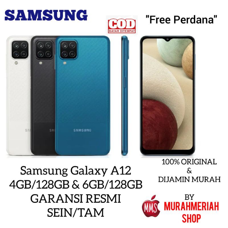 SAMSUNG GALAXY A12 4/128Gb , 6/128Gb GARANSI RESMI SEIN