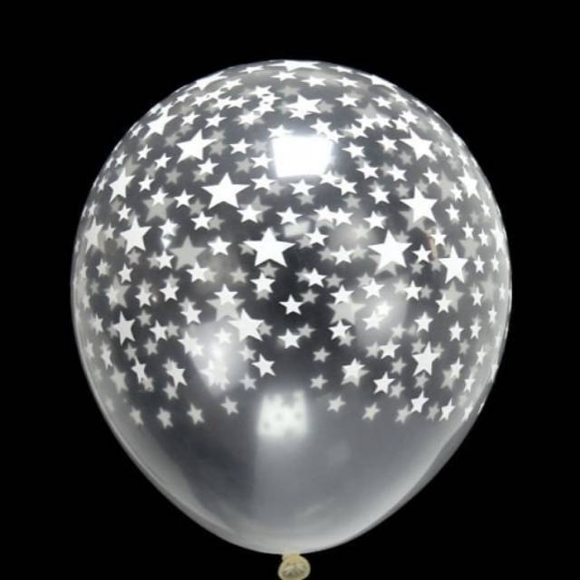 BALON LATEX TRANSPARAN BINTANG
