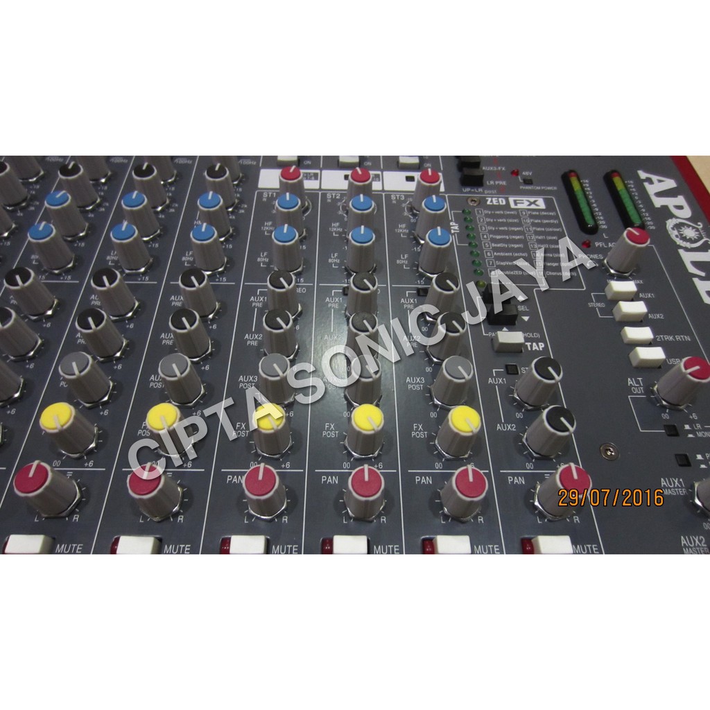 mixer audio apollo zed 12 fx