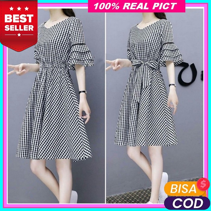 Baju Dress Natal Wanita Terbaru 2021 Remaja Dres Natalan Wanita Casual Dress Murah Terbaru Kekinian 