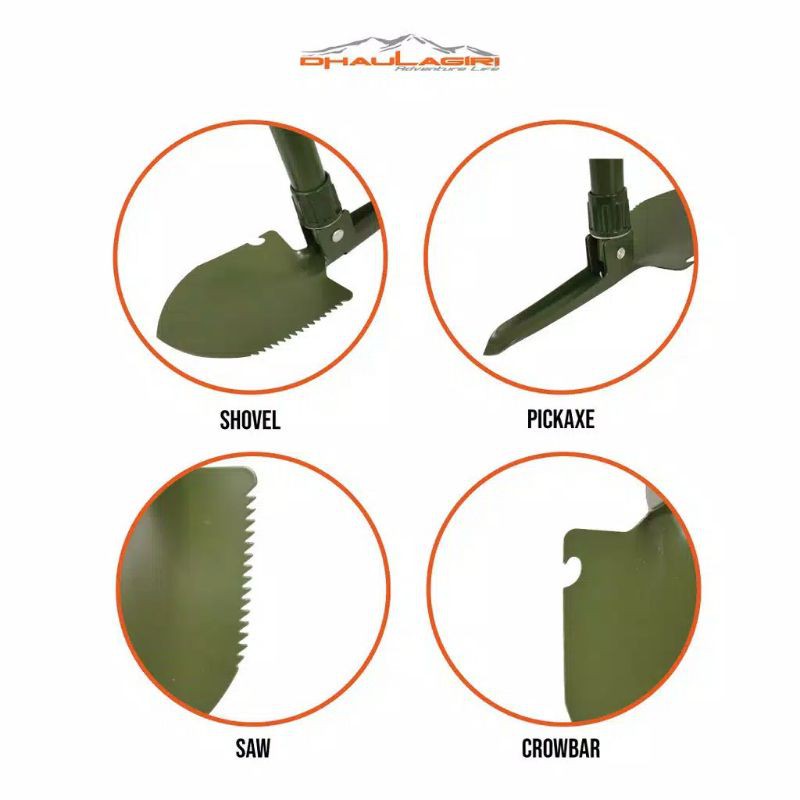 Dhaulagiri Folding Shovel Pacul Outdoor