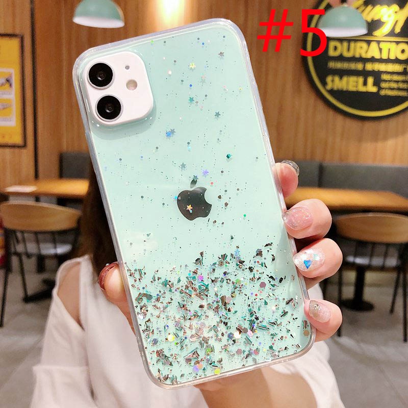 Shiny Soft Case iPhone 12 13 Pro Max Casing OPPO A74 6 C11 2021 C20 C21 C20A makeup make up mirror case girl