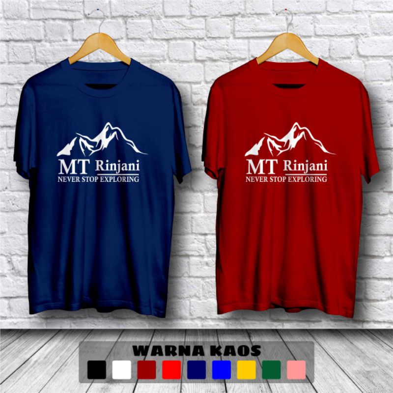 Kaos Baju Gunung Rinjani Kaos Anak Gunung Tshirt Premium