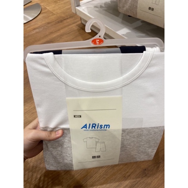 SALE‼️ AIRISM KATUN SET LENGAN PENDEK MEN - UNIQLO