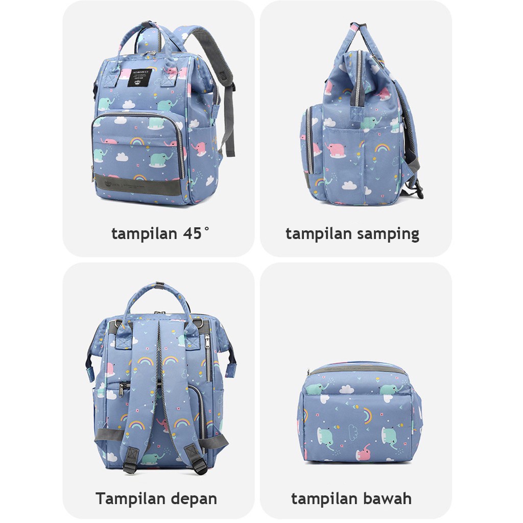 Baby Tiger Emomcare Tas Bayi Multifungsi Tas popok Baby diapers bag Perawatan tas Perlengkapan Ransel Backpack 255