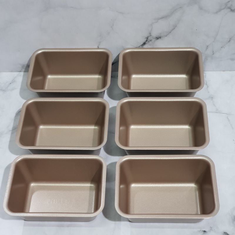 suncity 6pcs rectangle mini loaf pan / loyang roti