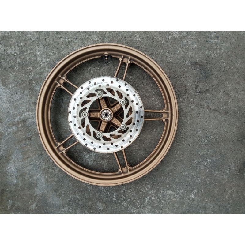 velg velah velek pelk pelah resing depan warna gold yamaha mx king mx150 mx king150