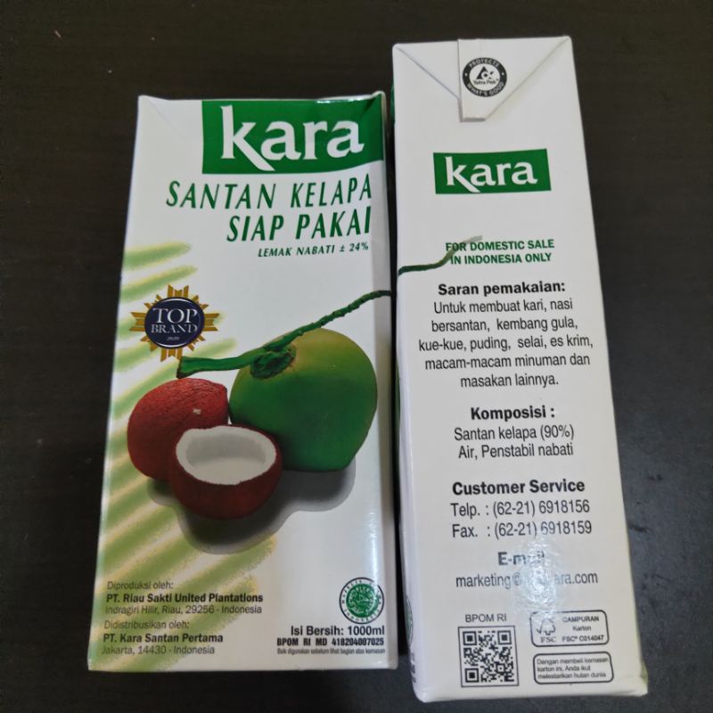 

SANTAN KARA 1000 ML / 1 LITER MIN BELI 12 PCS