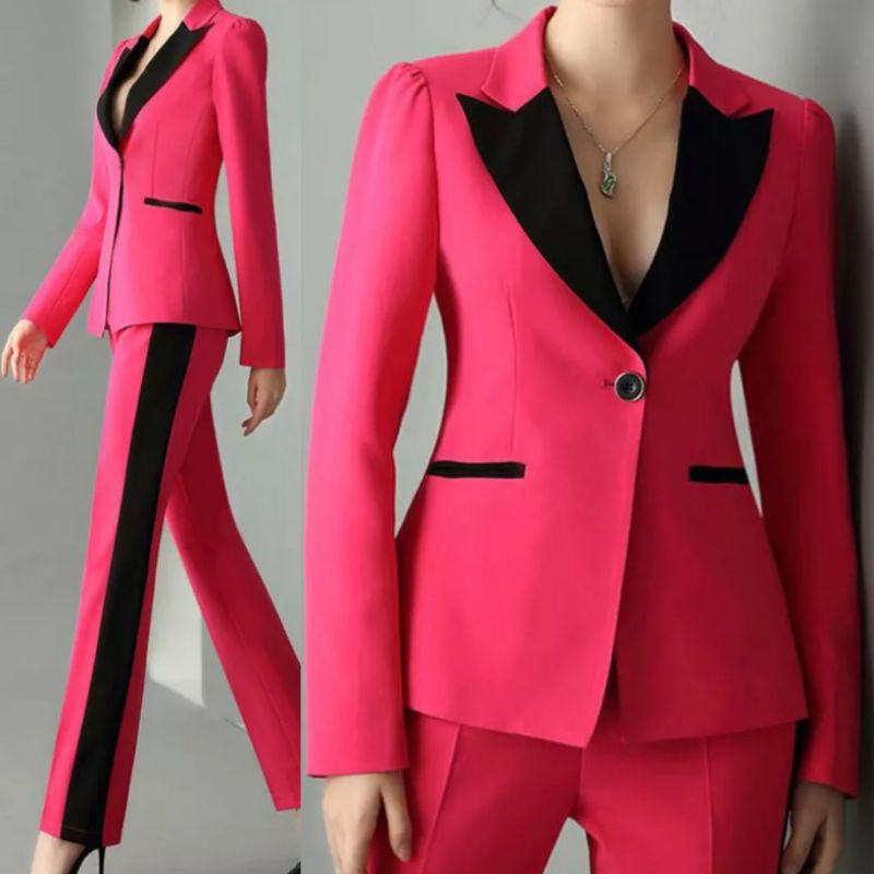 fuschia set blazer+pants