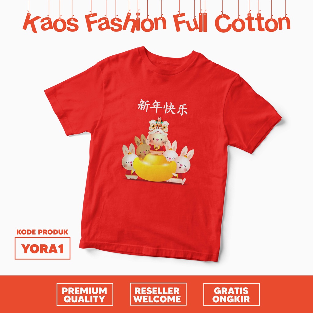 [KAOS ANAK] sincia chinese new year imlek shio rabbit kelinci yora1 yora2 yora3 yora4 yora5